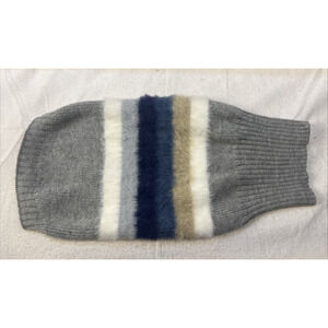 Friends Forever Medium Dog Sweater Blue Grey Puppy Cozy Warm Winter